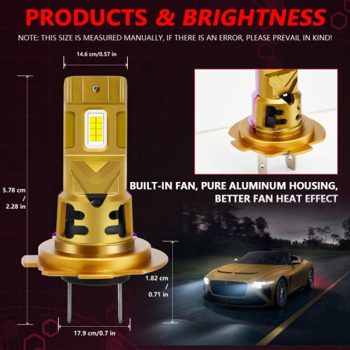 Ampoules de phare LED H7 35 W 3 500 lm 6 500 K (jaune/violet) SH605A1003-09